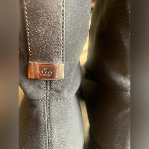 Gucci black micro ankle boots size 9. Preowned - Picture 2 of 7